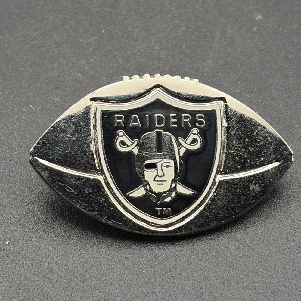 NFL 2002 Oakland Raiders‎ Logo Football Silver Tone Hat Pin